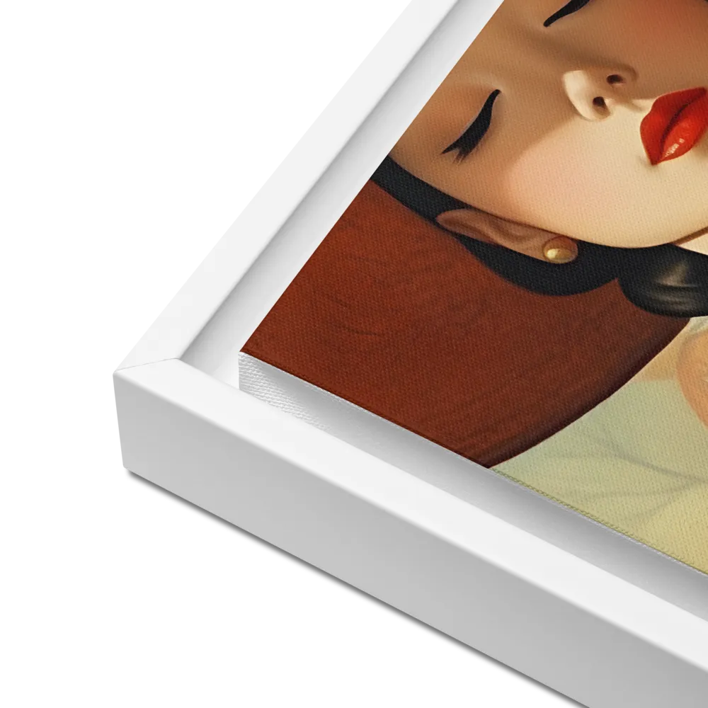 Elegance in Tranquility | Canvas with White Frame | 16″×16″