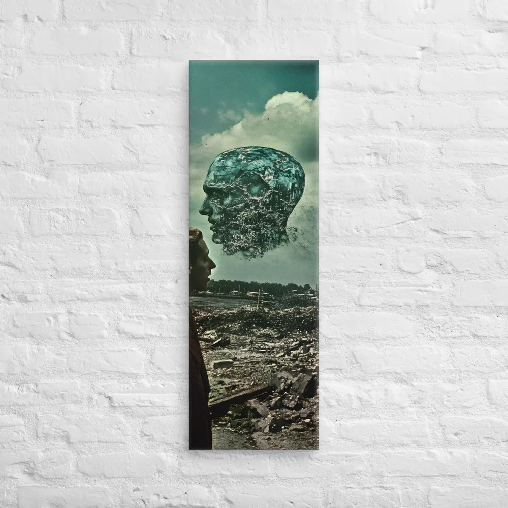 Ethereal Reflections: Identity in a Fragmented World | Canvas | 12″×36″