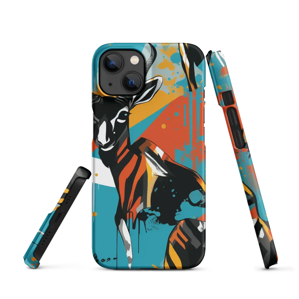 Dynamic Antelope in Vivid Abstract