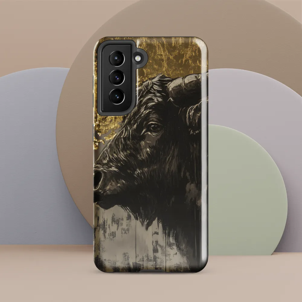 Majestic Bull Against the Golden Horizon