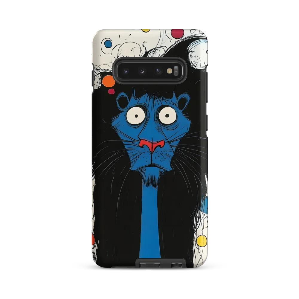 Whimsical Blue Lion