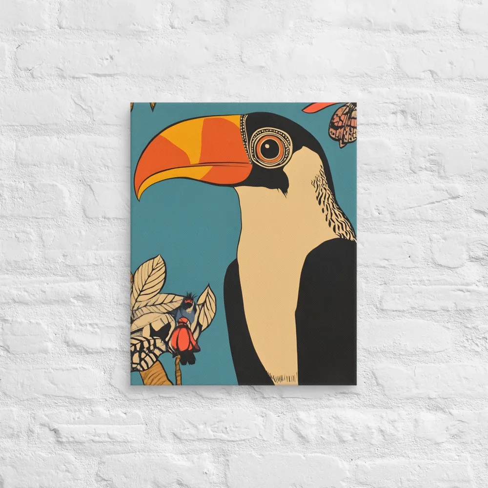 Tropical Majesty: The Toucan at Rest | Canvas | 16″×20″