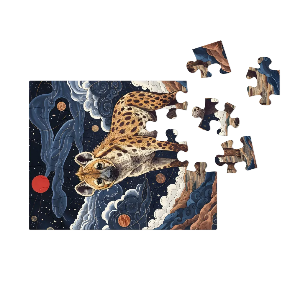 Cosmic Hyena 
 Jigsaw Puzzle in Tin Box