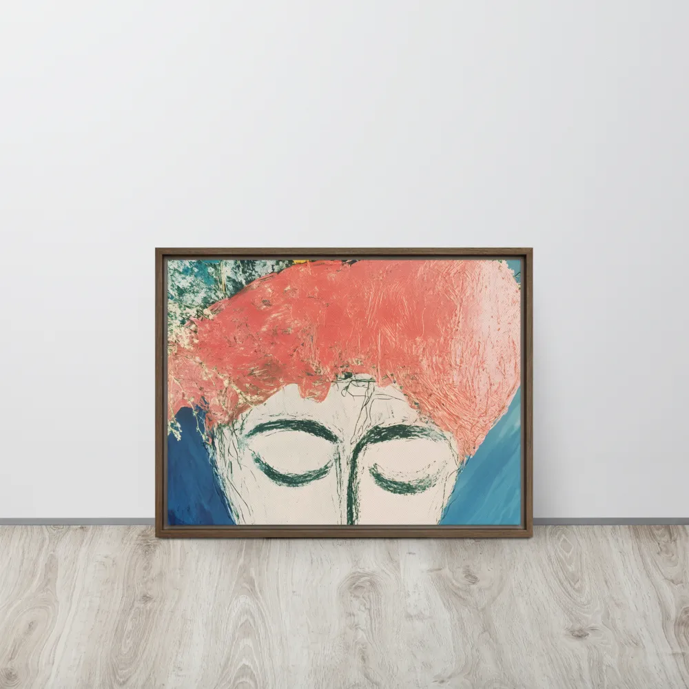Serenity in Bloom | Canvas with Brown Frame | 18″×24″