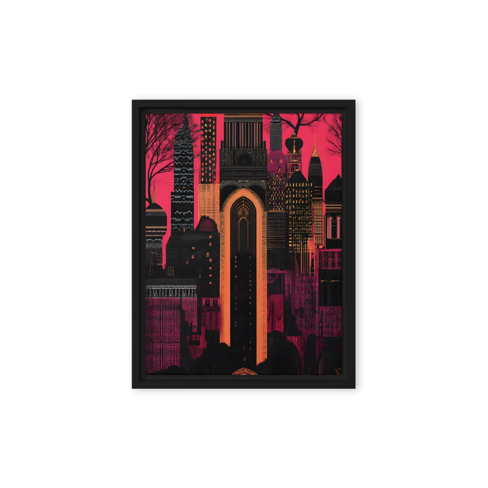 Urban Reverie | Canvas with Black Frame | 9″×12″