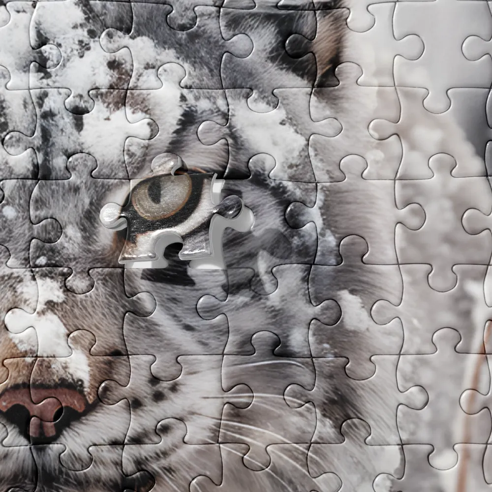 Whispers of Winter: The Lynx in Snow | Jigsaw Puzzle | 520 pieces