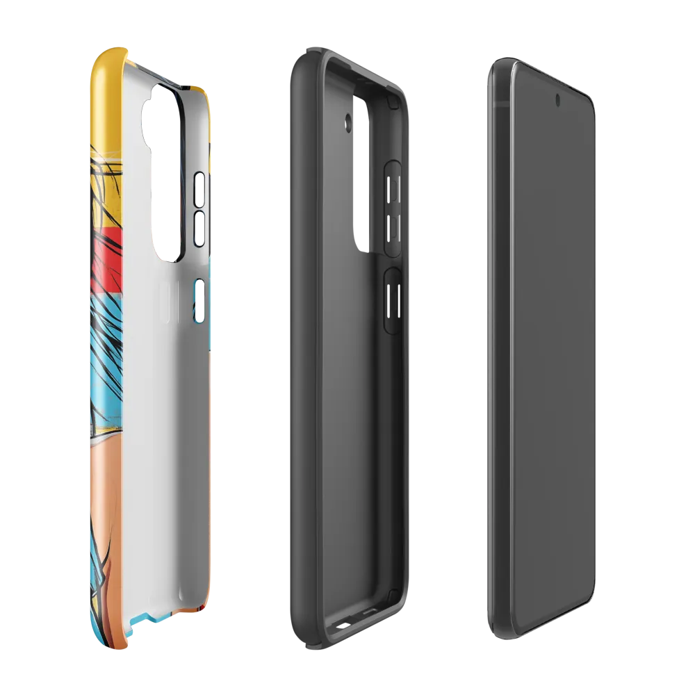 Vibrant Portrait of Modern Youth | Phone Case |  S21 FE | Tough Case | Glossy