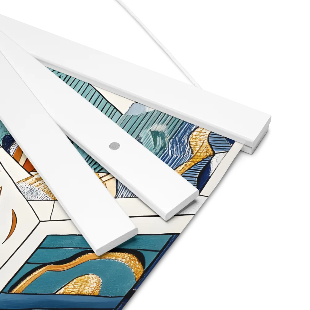 Symphony of Geometric Harmony | Poster With White Wood Hanger | 12″×12″