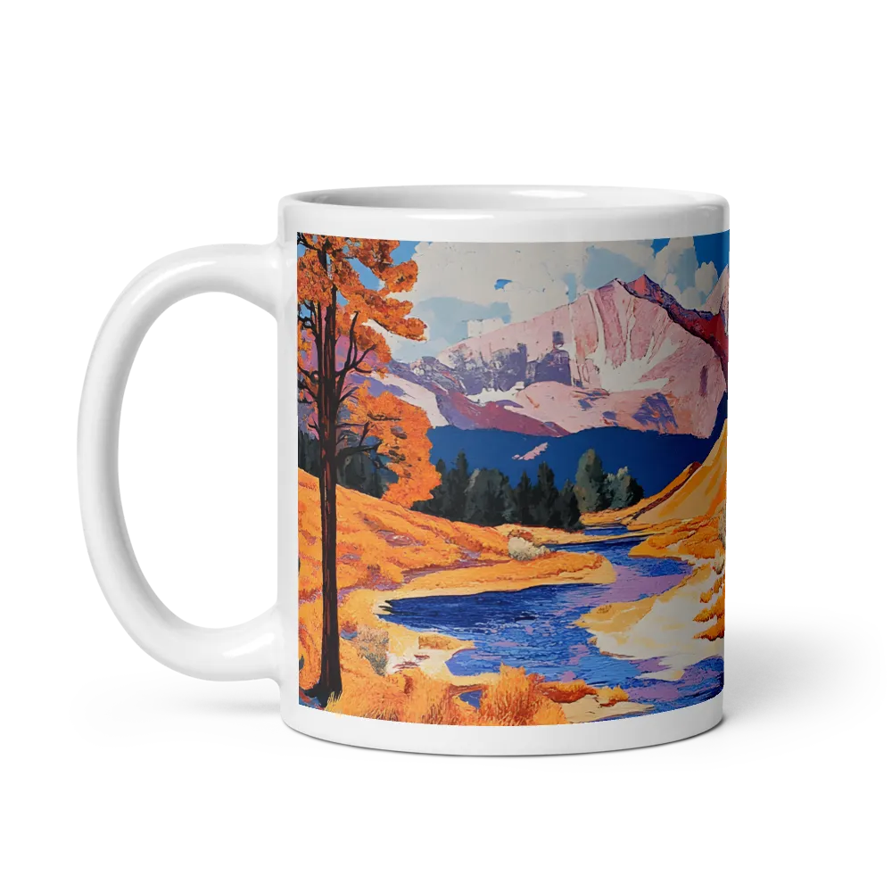 Autumn Serenity: A Vibrant Landscape | Mug with White inside | 11 oz