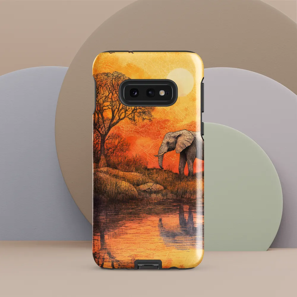 Elephant's Serenity at Dusk