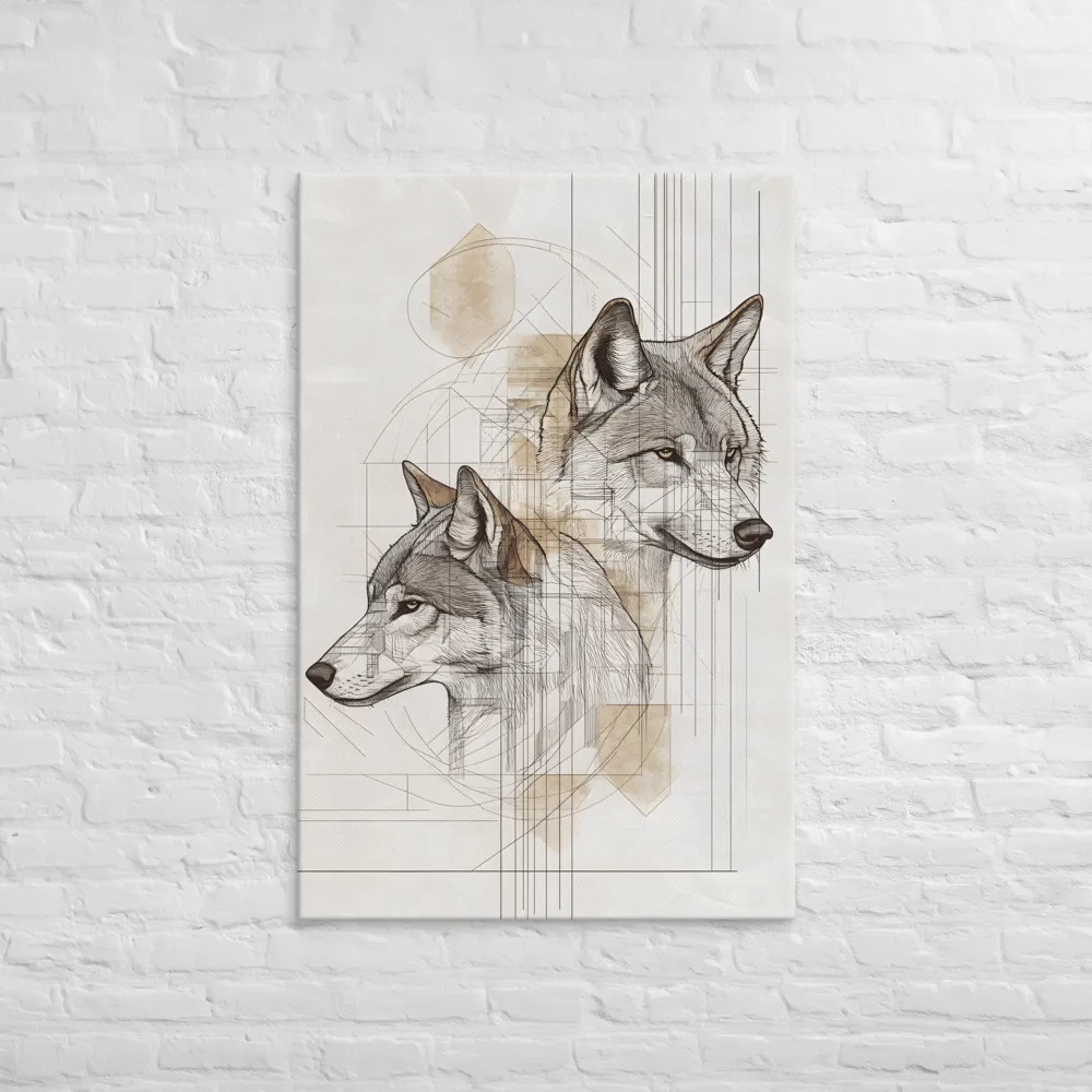 Geometric Harmony: The Essence of Wolves | Art Print