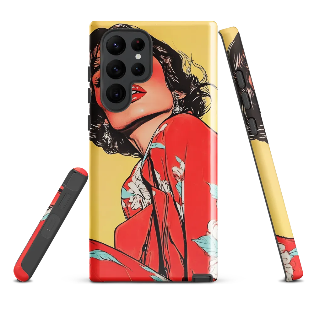 Striking Elegance in Pop Art | Phone Case |  S22 Ultra | Tough Case | Glossy