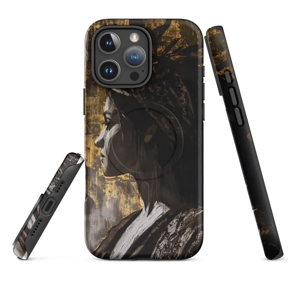 Golden Elegance: A Modern Profile Portrait