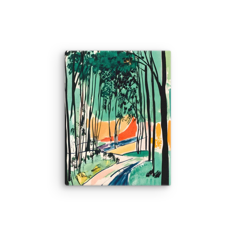 Winding Path Through the Forest | Thin Canvas | 11″×14″