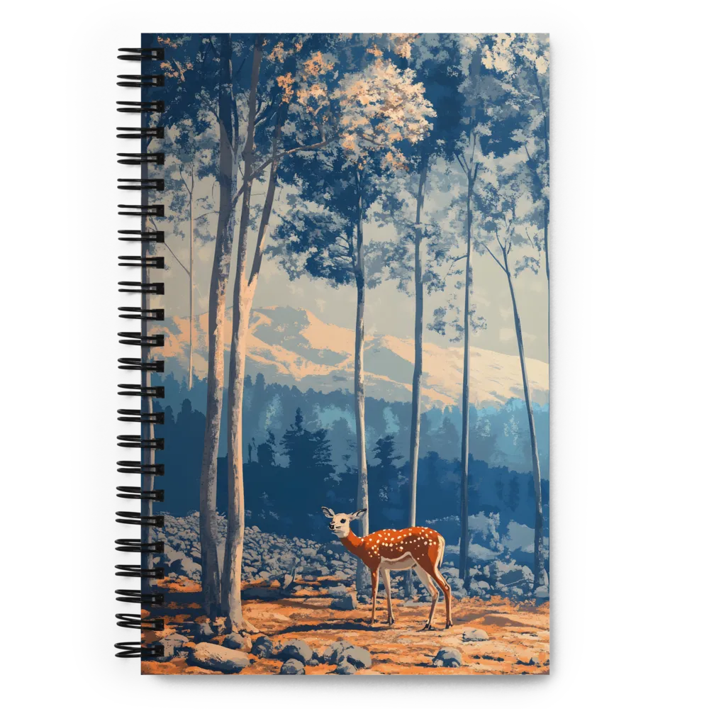 Whispers of the Forest: A Serene Encounter | Spiral Notebook