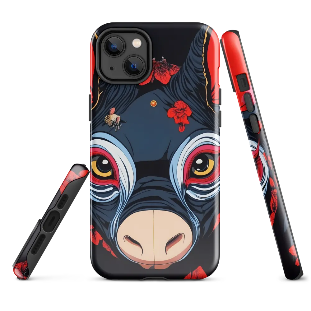 Mystical Bull with Floral Motifs