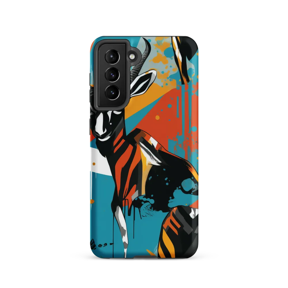 Dynamic Antelope in Vivid Abstract