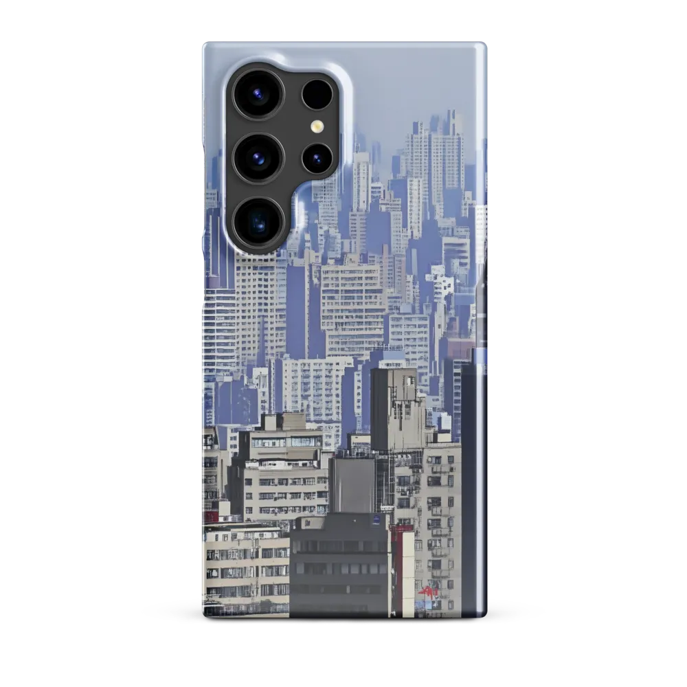 Urban Symphony: A Cityscape in Blues and Grays