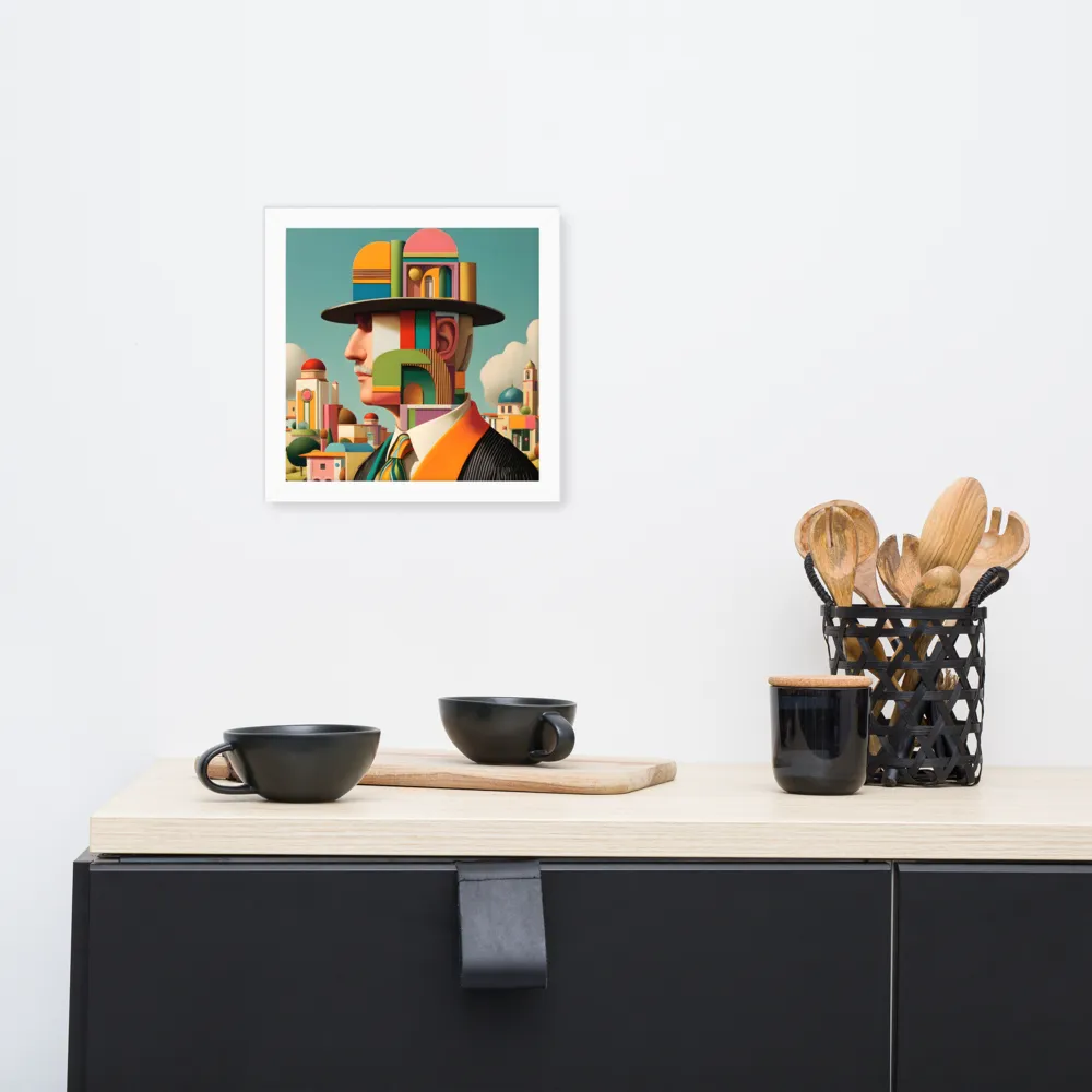 Architectural Profile 
 Poster with White Frame | 10″x 10″