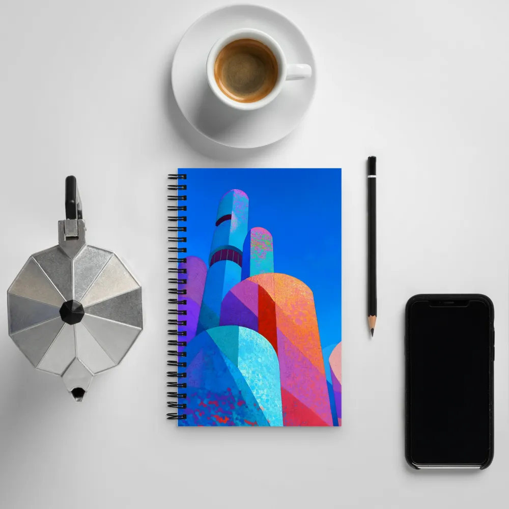 Vibrant Geometric Harmony | Spiral Notebook