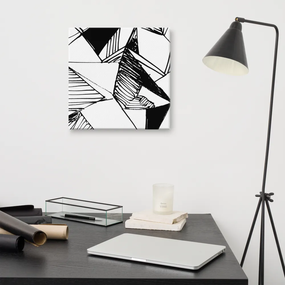 Dynamic Geometry in Ink | Canvas | 16″×16″