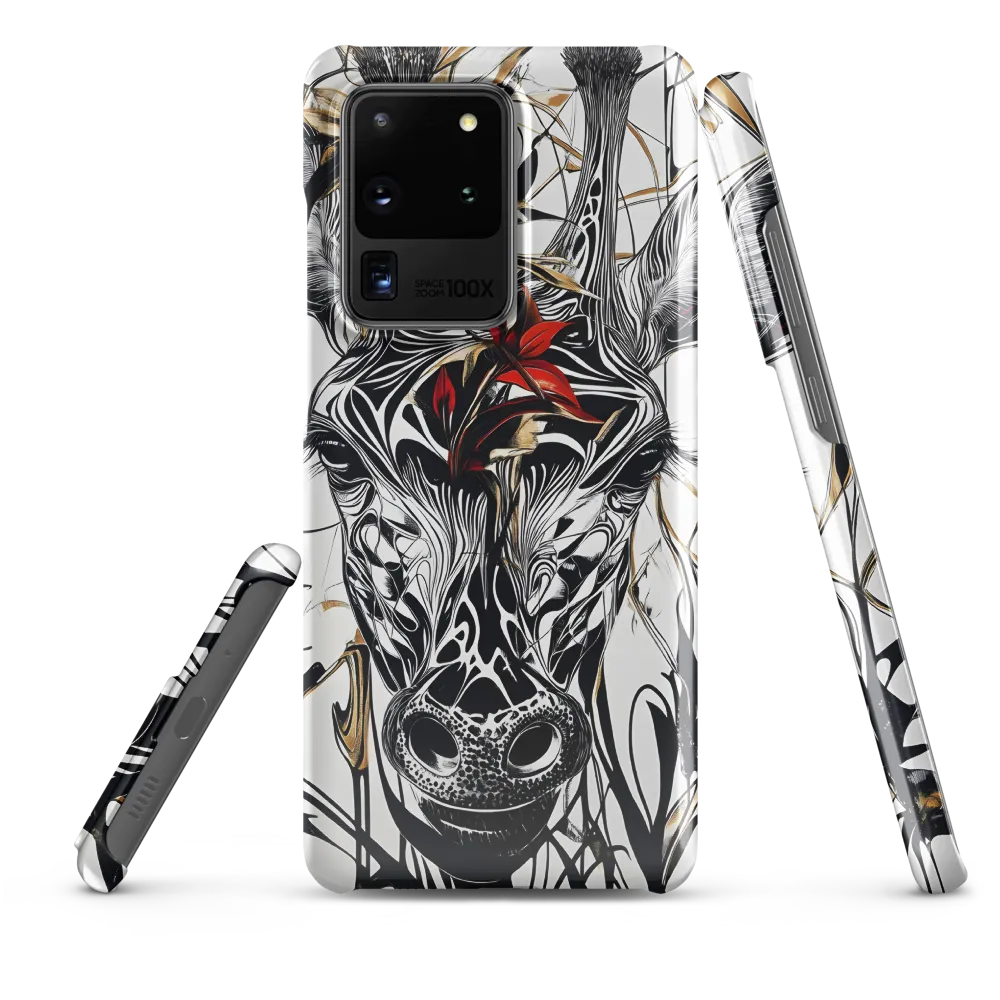 Floral Elegance: The Giraffe's Portrait