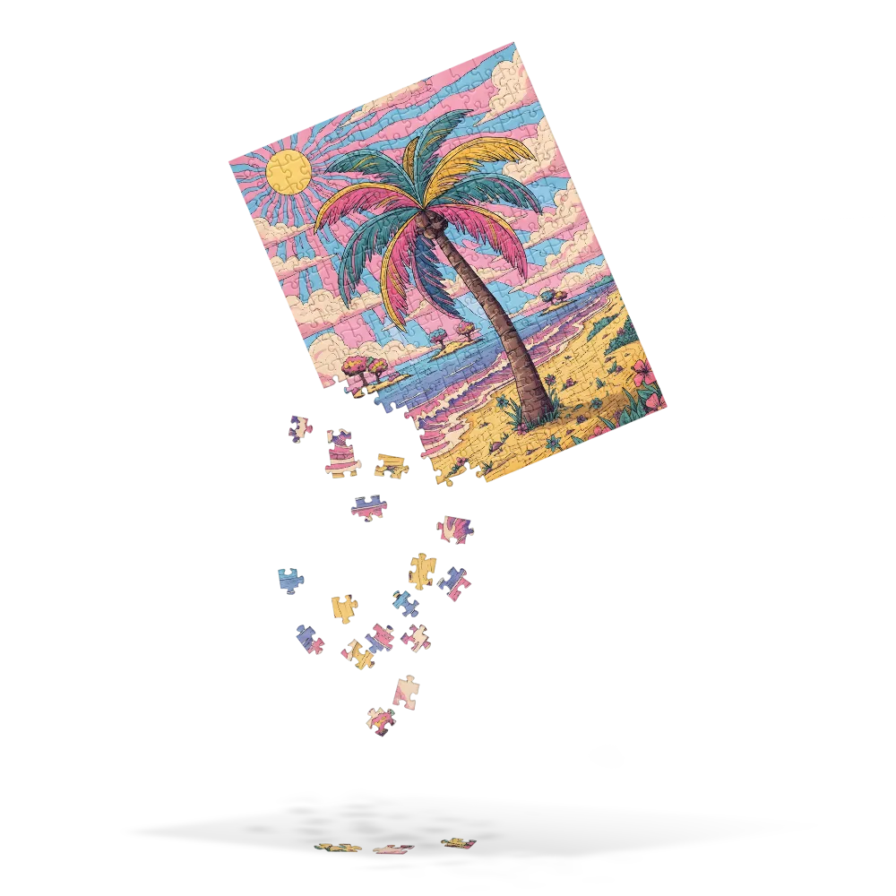 Dreamy Pastel Beach 
 Jigsaw Puzzle