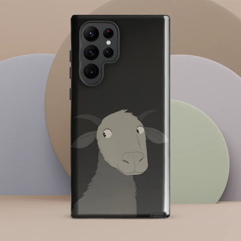 Whimsical Goat in Darkness