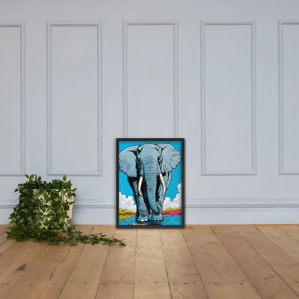 Majestic Presence: The Elephant | Poster with Black Frame | 18″×24″