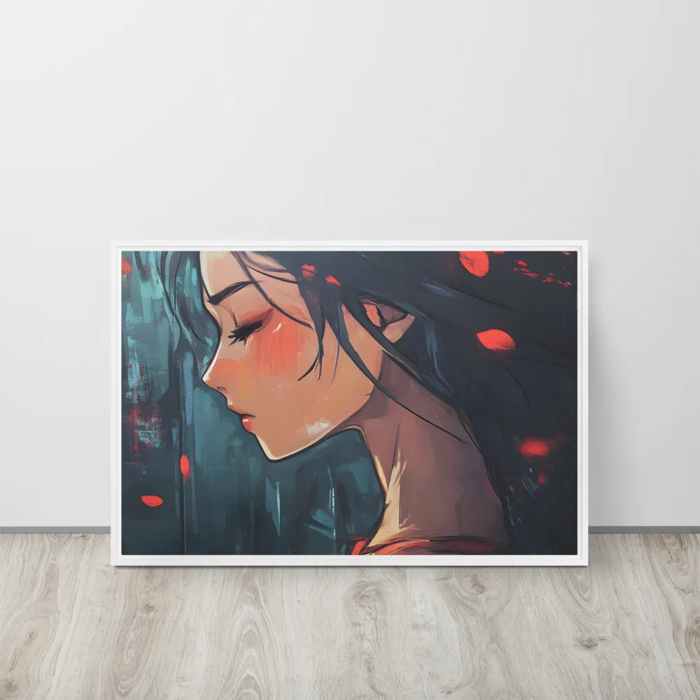 Whispers of Melancholy | Canvas with White Frame | 20″×30″