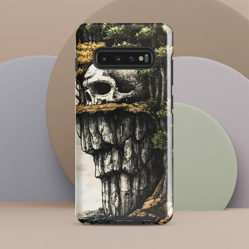 The Whispering Skull: A Surreal Encounter with Nature | Phone Case |  S10 Plus | Tough Case | Glossy