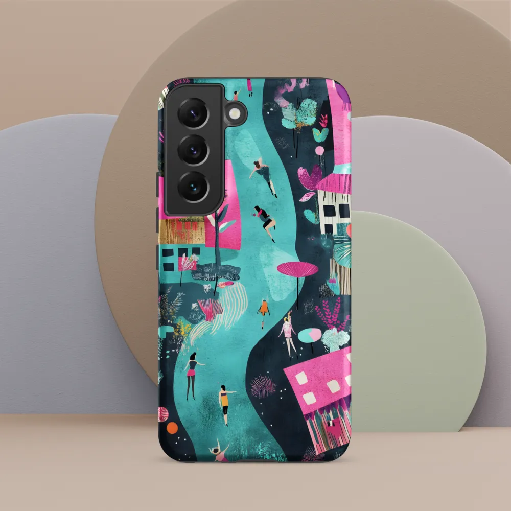 Whimsical Journey Through a Vibrant Landscape | Phone Case |  S22 | Tough Case | Matte