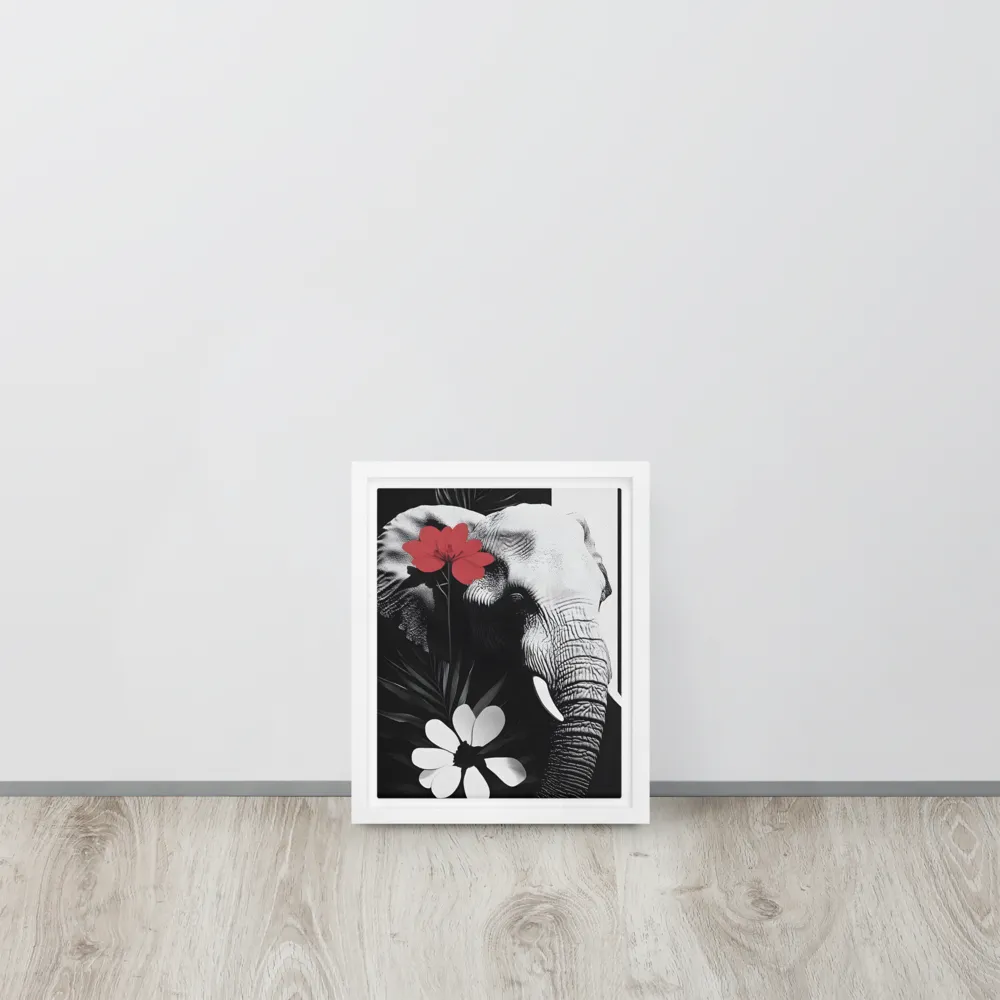 Elephant Harmony | Canvas with White Frame | 8″×10″