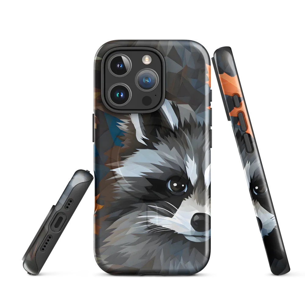 Whispers of Autumn: The Raccoon's Gaze | Phone Case |  16 Pro | MagSafe® Tough Case | Glossy