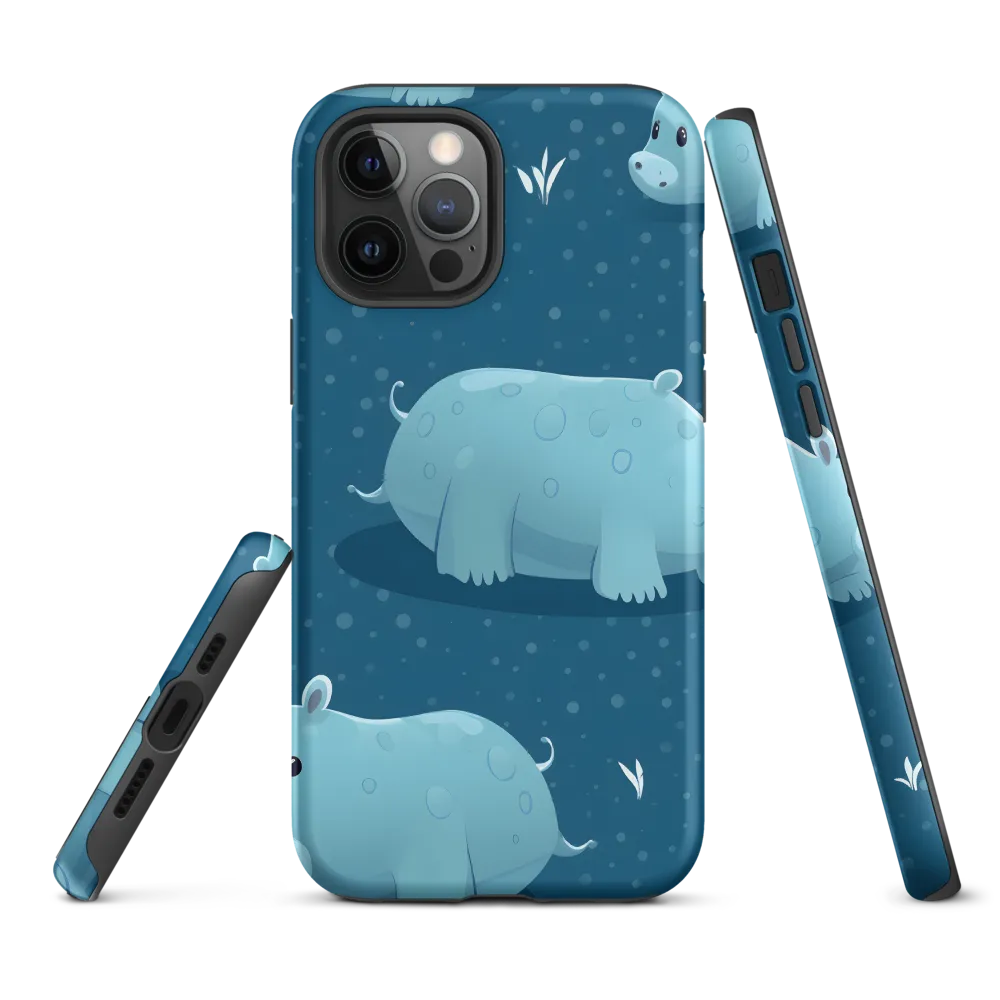 Whimsical Hippo Play | Phone Case |  12 Pro Max | Tough Case | Matte