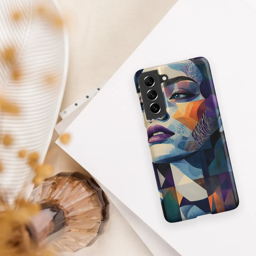 Fragmented Mystery: A Modern Portrait | Phone Case |  S21 FE | Snap Case | Matte
