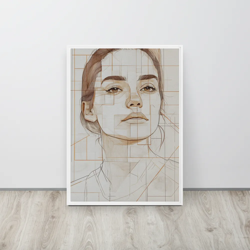 Geometric Serenity: A Minimalist Portrait