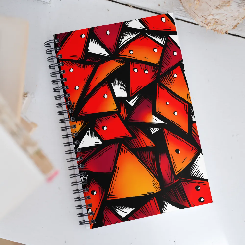 Dynamic Geometry of Red and Orange | Spiral Notebook