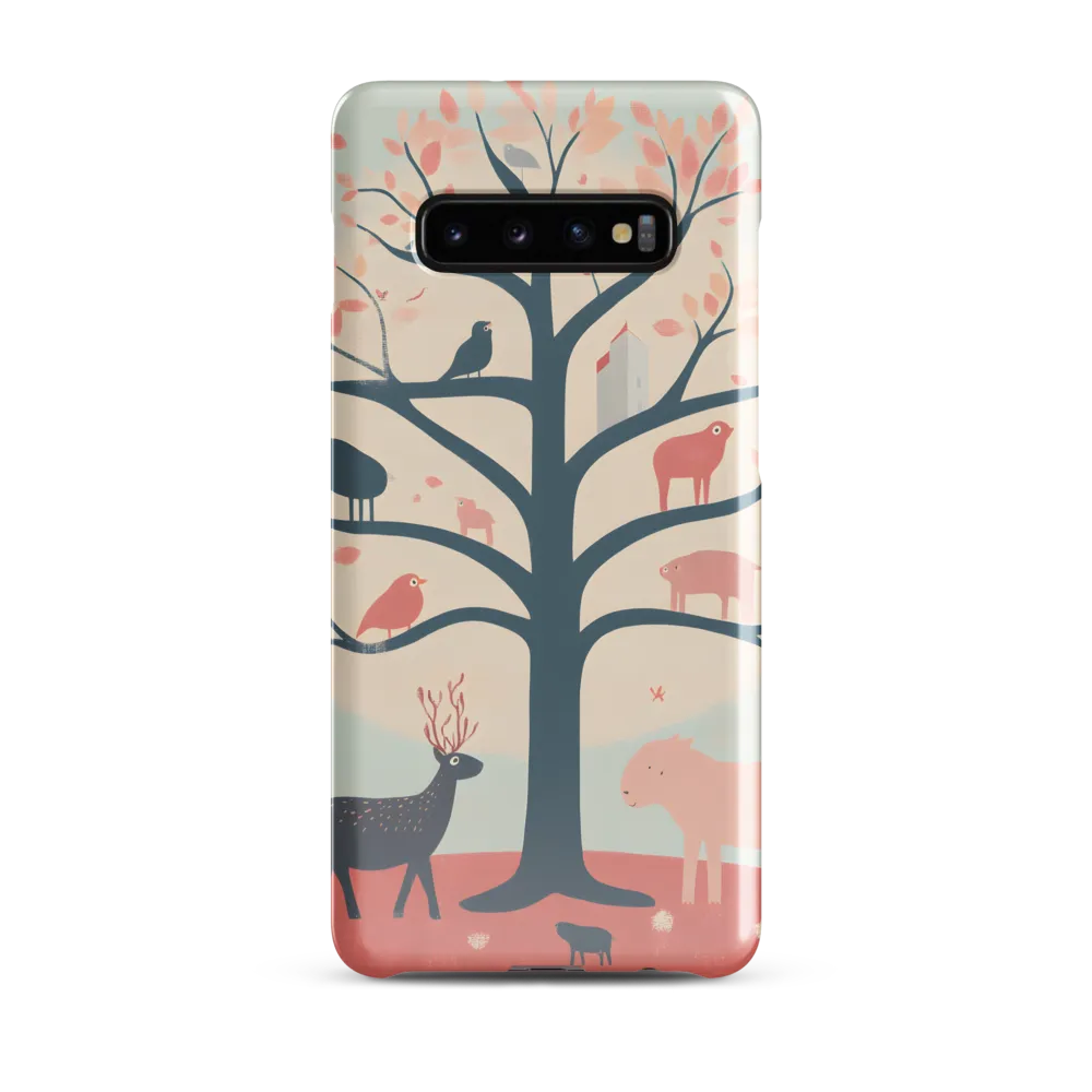 Whimsical Tree with Playful Creatures | Phone Case |  S10 Plus | Snap Case | Glossy