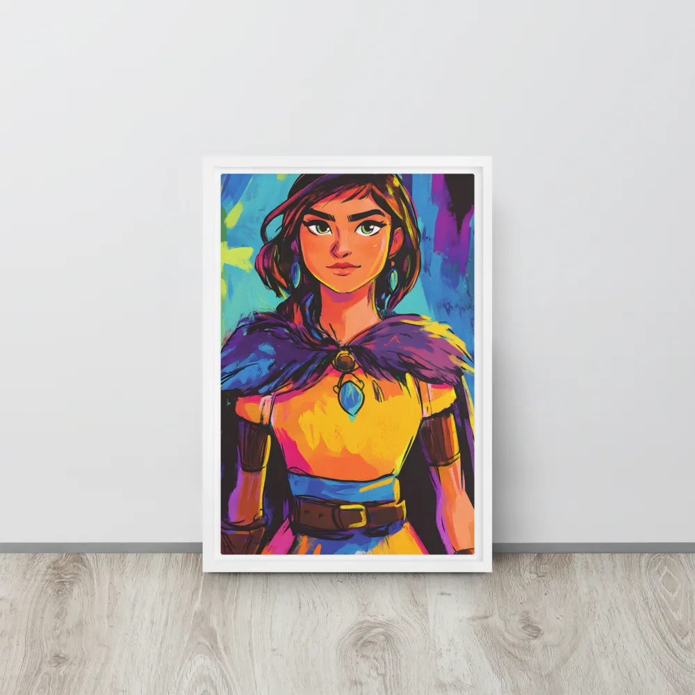 Guardian of Colors | Canvas with White Frame | 12″×18″