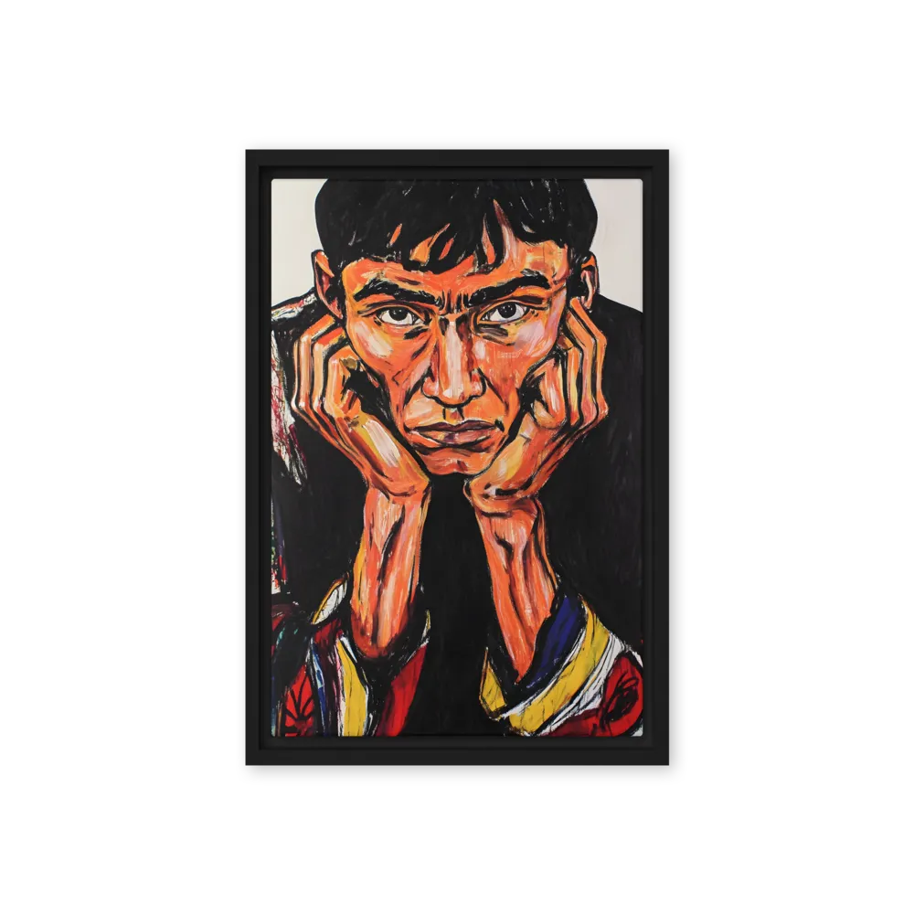 Contemplative Intensity: An Expressionist Portrait