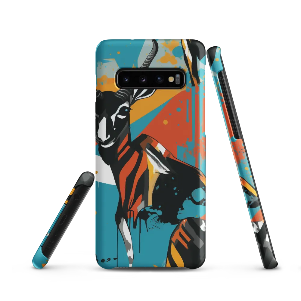 Dynamic Antelope in Vivid Abstract