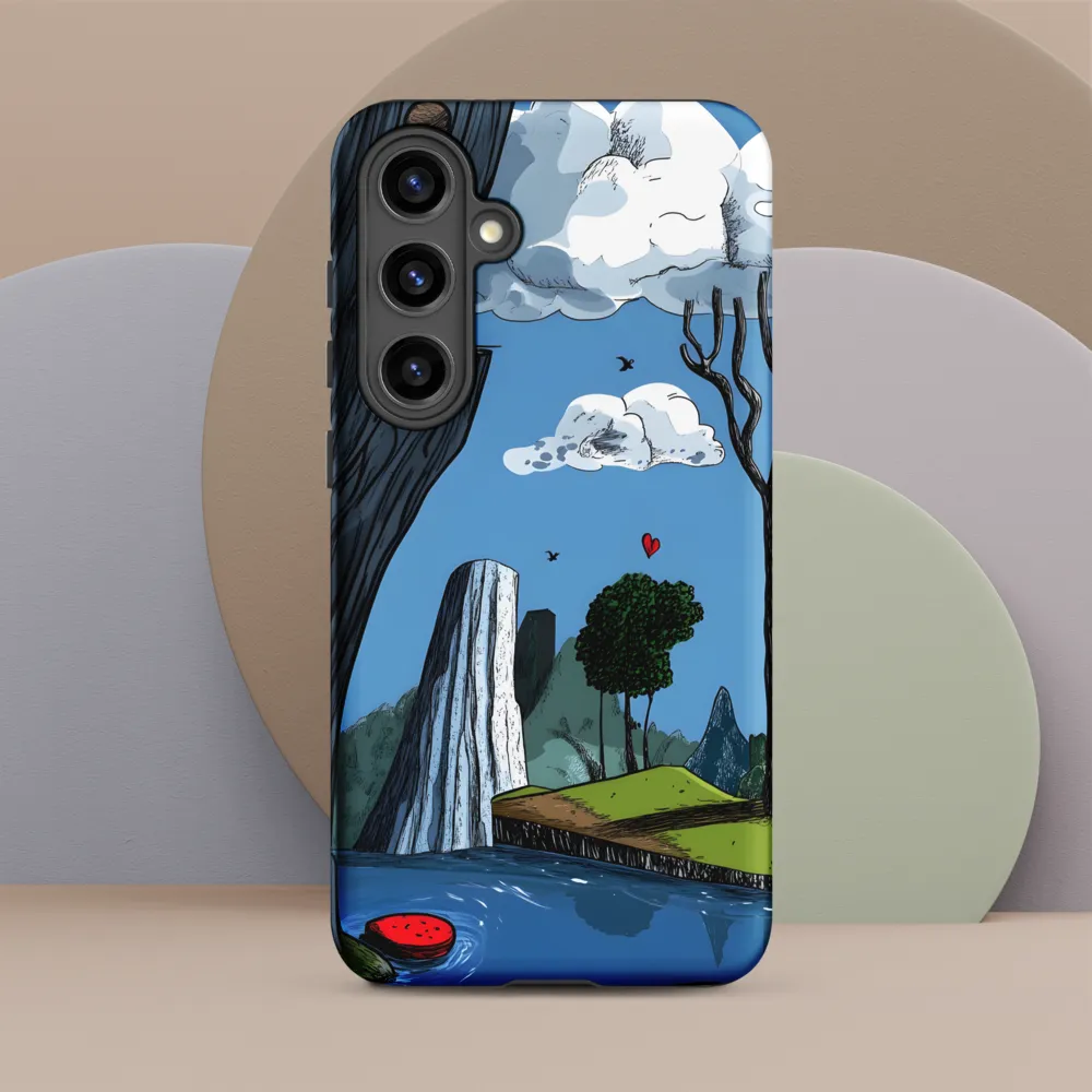 Whimsical Cliffside Reflections