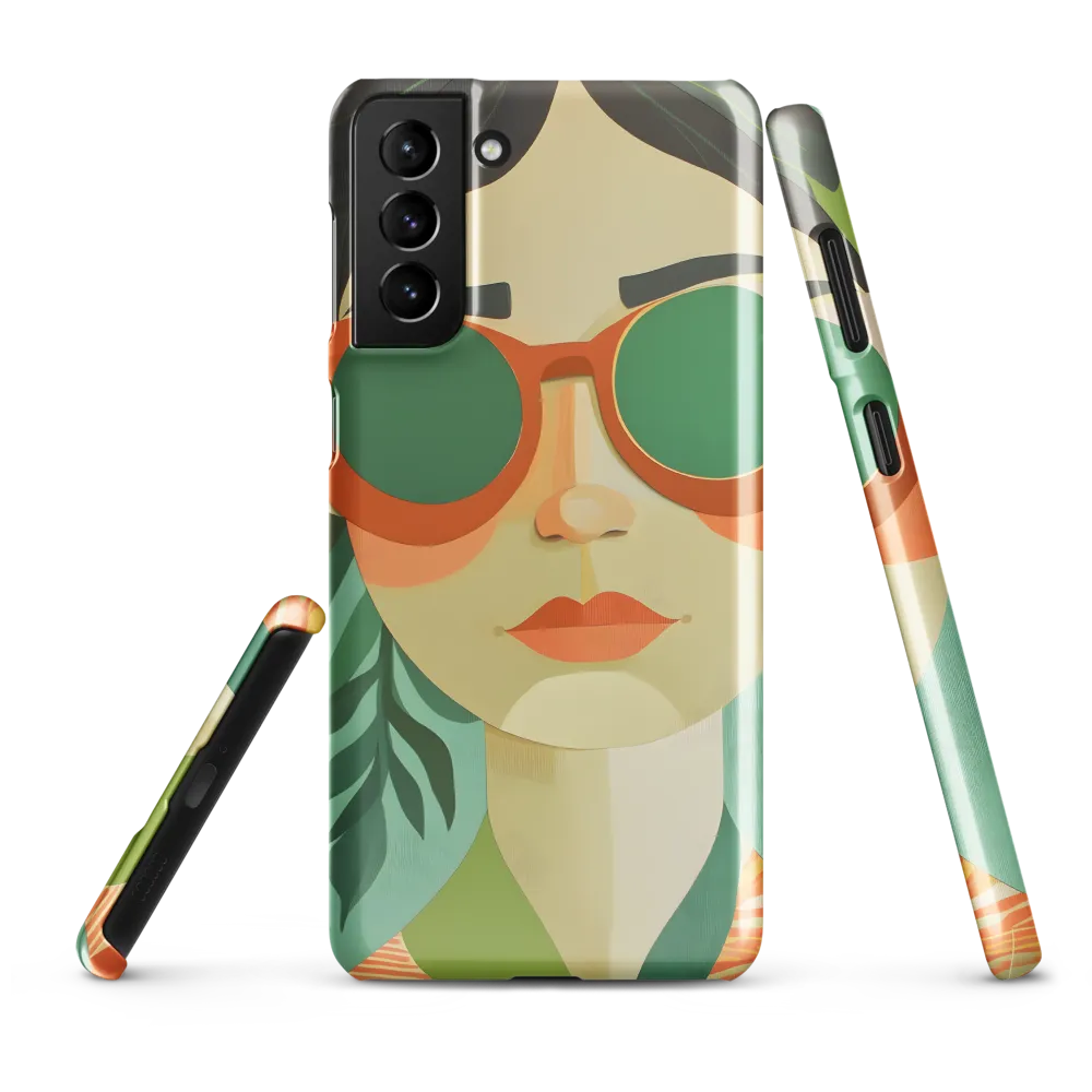 Bold Serenity: A Modern Portrait | Phone Case |  S21 Plus | Snap Case | Glossy