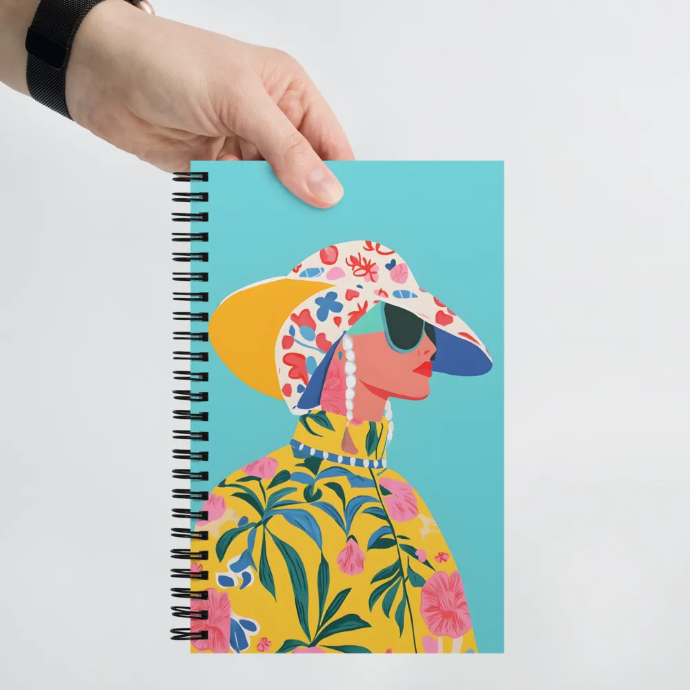 Tropical Confidence: A Fashion Portrait | Spiral Notebook