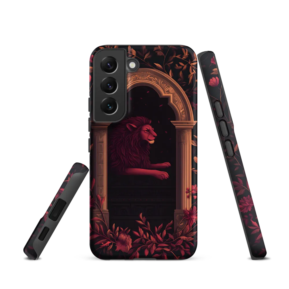 Regal Serenity: A Lion's Rest | Phone Case |  S22 | Tough Case | Matte