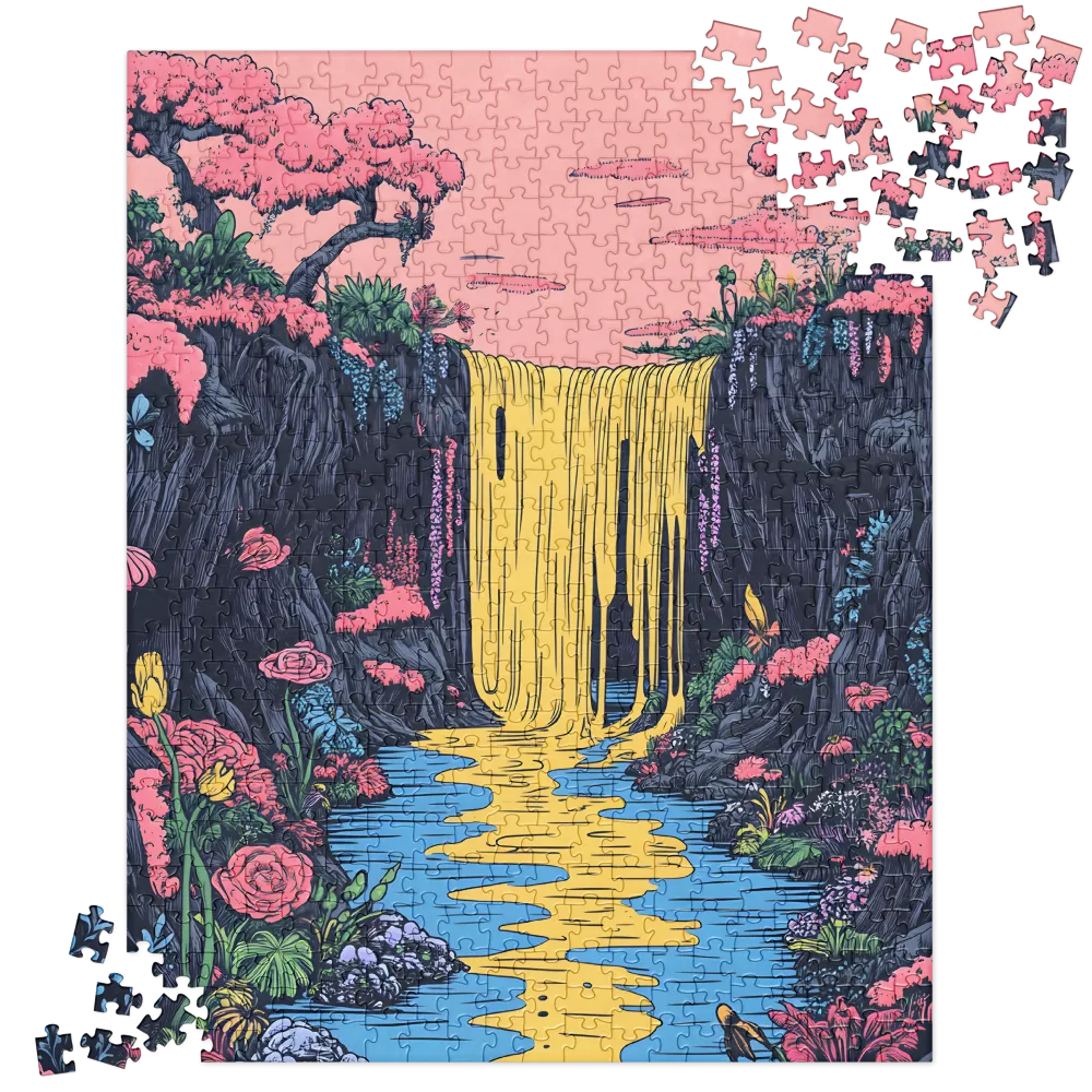 Ethereal Cascade of Blossoms | Jigsaw Puzzle | 520 pieces