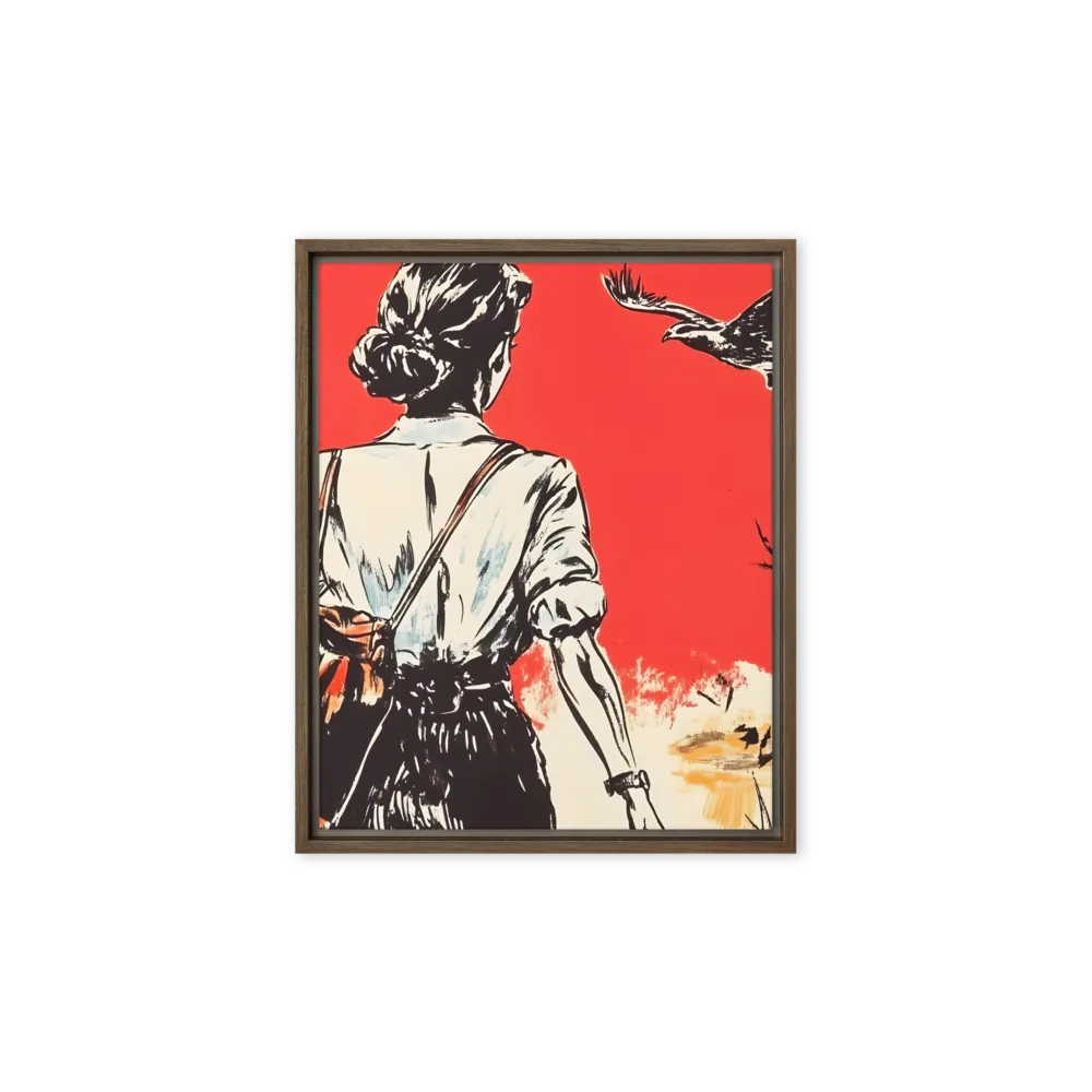 Journey Beyond the Horizon | Canvas with Brown Frame | 8″×10″