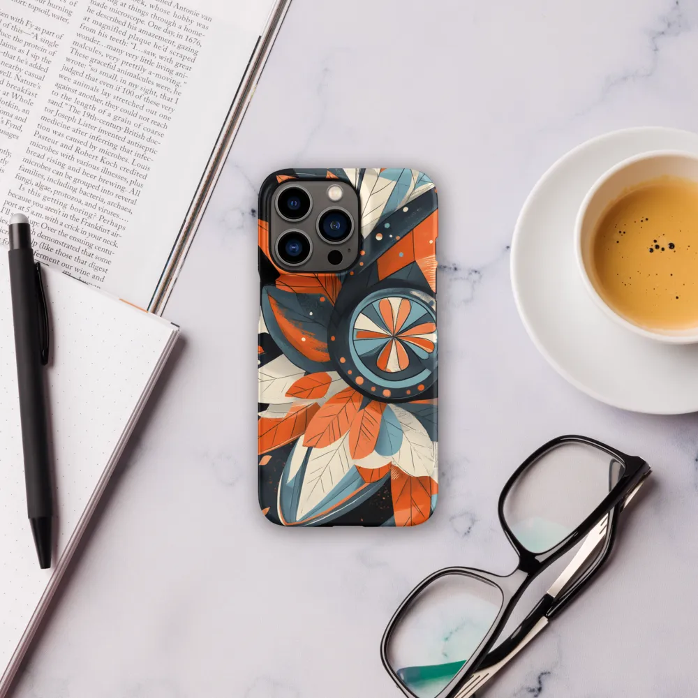 Floral Symphony in Orange and Teal