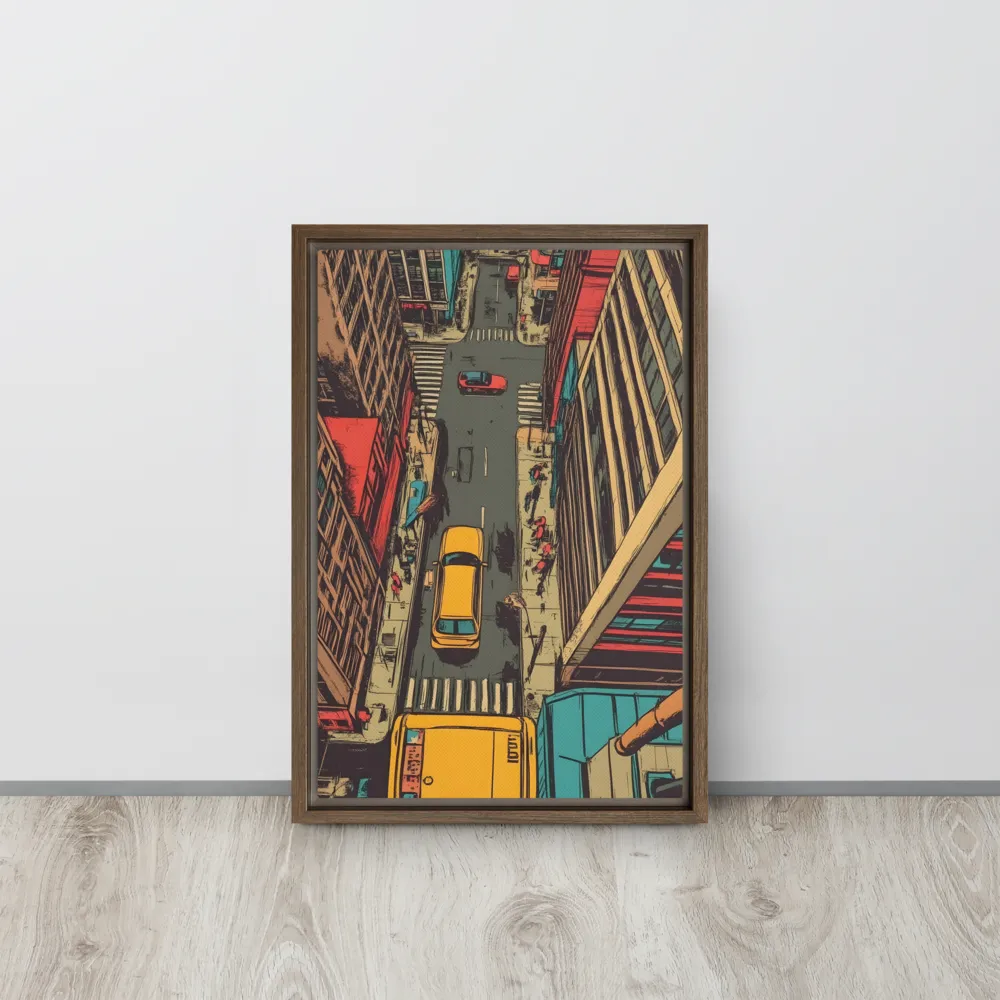 Urban Symphony | Canvas with Brown Frame | 12″×18″